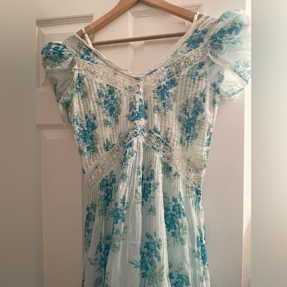 Rare LoveShackFancy Love Shack Fancy Cotton Floral Dress Galil Broderie Anglaise - Picture 14 of 15